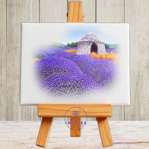 Tableau mural - sublimation -  impression infusible ink - toile - canvas - lavender - lavandes - flower - plant - fleurs