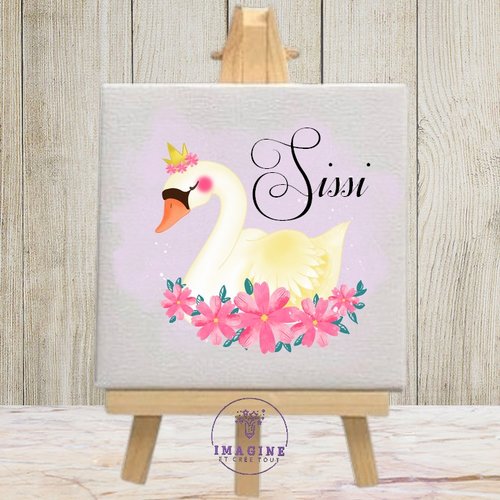 Tableau mural - sublimation -  impression infusible ink - toile - canvas - yellow watercolor - style elegant plant - oie