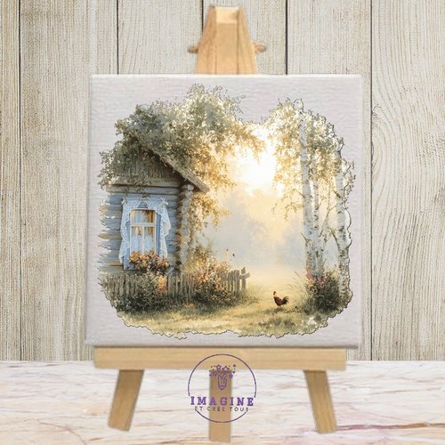 Tableau mural - sublimation -  impression infusible ink - peaceful - summer - morning - russian