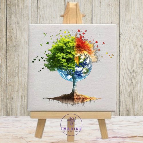 Tableau mural - sublimation -  impression infusible ink - global - ecology - environment