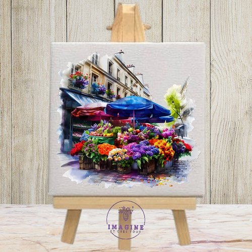 Tableau mural - sublimation -  impression infusible ink - watercolor9 - vintage - paris - tour eiffel