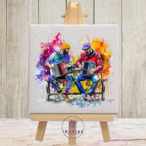 Tableau mural - sublimation -  impression infusible ink - watercolor12 - vintage - paris - tour eiffel