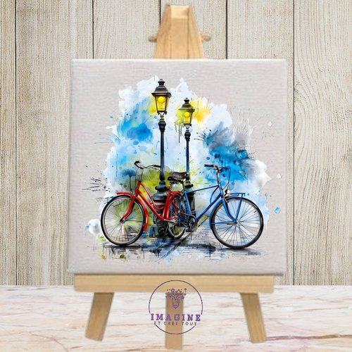 Tableau mural - sublimation -  impression infusible ink - watercolor15 - vintage - paris - tour eiffel