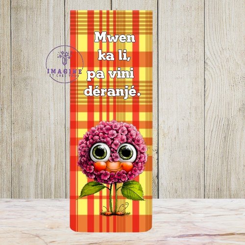 Marque page aimanté - sublimation -  impression infusible ink - kawaii funny  - flower 1.1