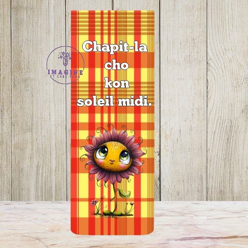 Marque page aimanté - sublimation -  impression infusible ink - kawaii funny  - flower 1.10