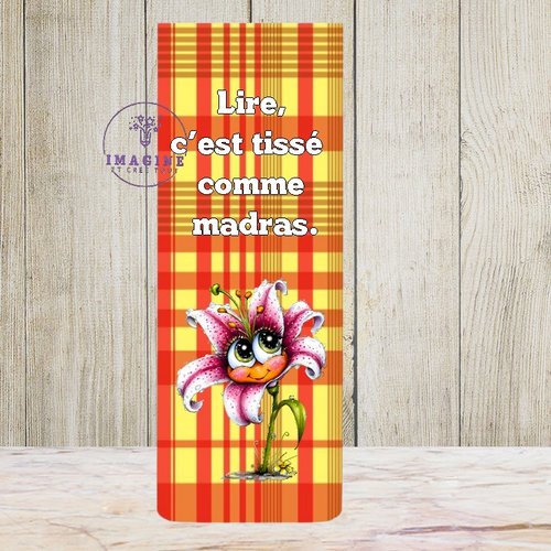Marque page aimanté - sublimation -  impression infusible ink - kawaii funny  - flower 1.39