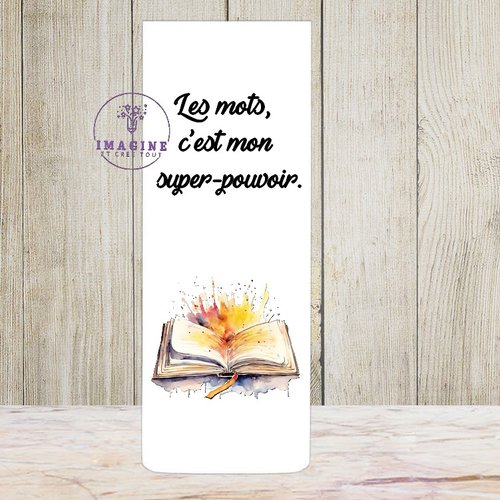 Marque page aimanté - sublimation -  impression infusible ink - opened book - watercolor