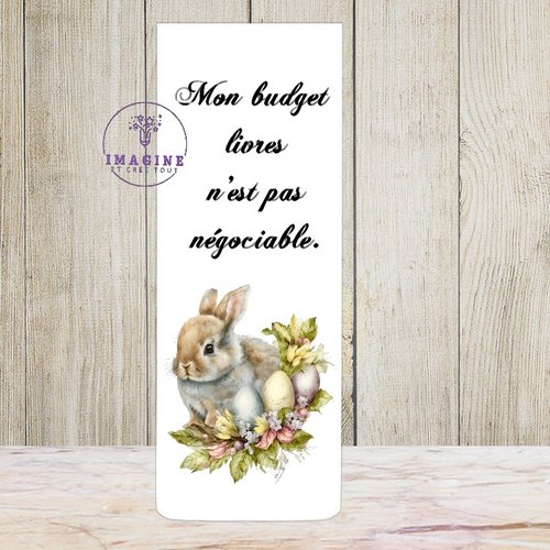 Marque page aimanté - sublimation -  impression infusible ink - bunny 6 - œuf - pâques - chocolat - personnalisable
