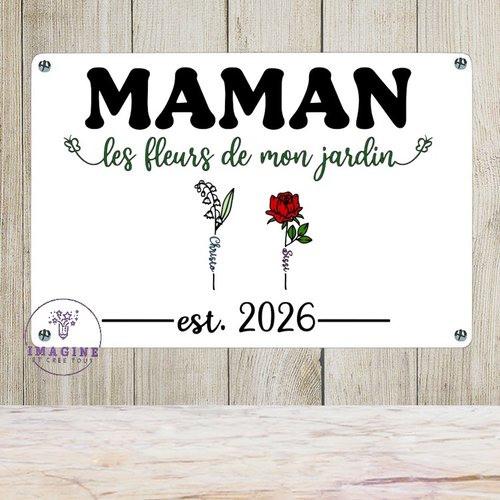 Tableau mural - sublimation -  impression infusible ink - plaque aluminium - fête des mamans - mother day