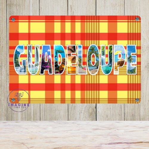 Tableau mural - sublimation -  impression infusible ink - plaque aluminium - madras - guadeloupe - 971 - tropique