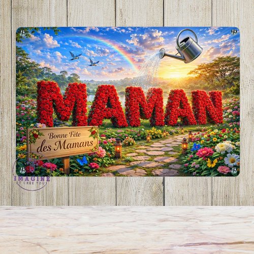 Tableau mural - sublimation -  impression infusible ink - plaque aluminium - bonne fête des mamans - mother day - amour