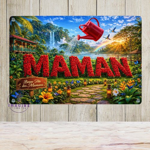 Tableau mural - sublimation -  impression infusible ink - plaque aluminium - bonne fête des mamans - mother day - amour