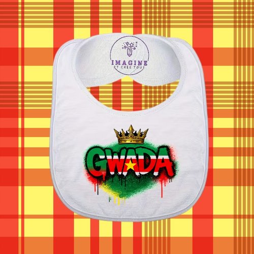 Bavoir - sublimation - impression infusible ink - gwada - multicolor - guadeloupe - 971