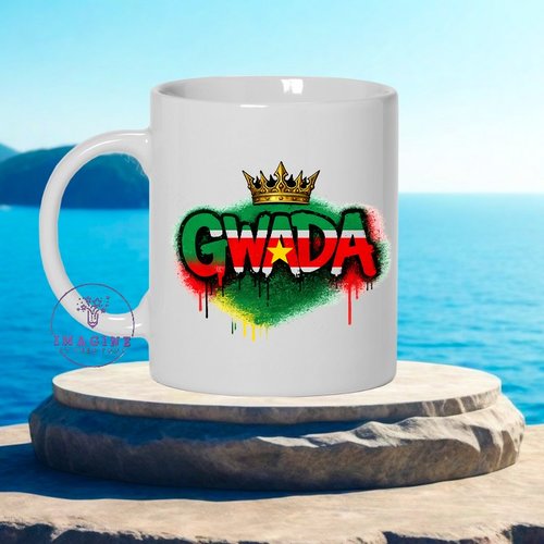 Mug - tasse - sublimation - impression infusible ink - gwada - multicolor - guadeloupe - 971