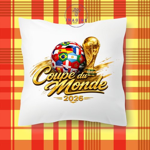 Taie personnalisée - lit - sommeil - sublimation - impression infusible ink - coupe du monde - foot - 2026