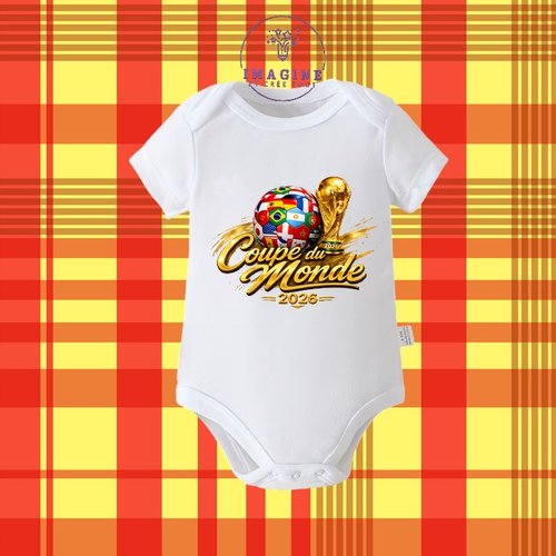 Body - bébé - baby - sublimation - impression infusible ink - coupe du monde - foot - 2026
