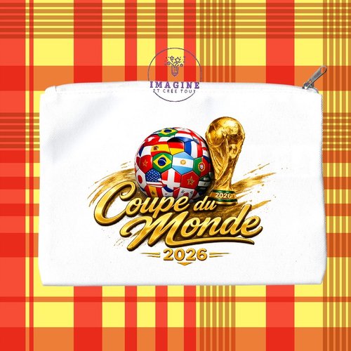 Trousse m - maquillage - sublimation - impression infusible ink - coupe du monde - foot - 2026
