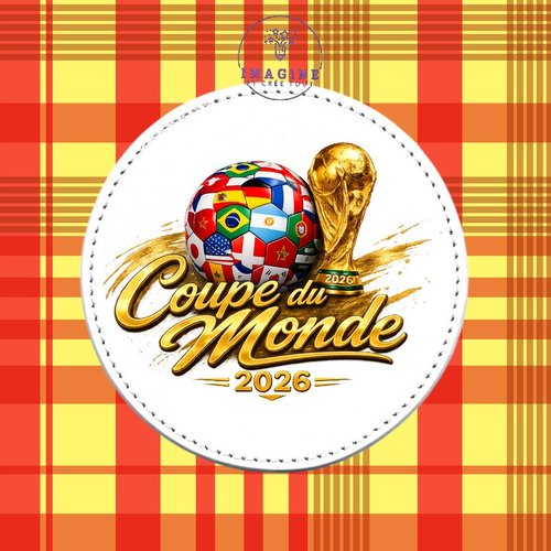 Sous verre en cuir - sublimation - impression infusible ink - coupe du monde - foot - 2026