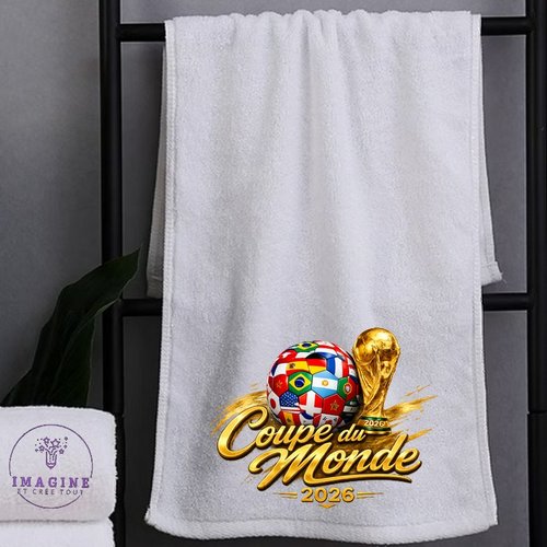 Petite serviette personnalisée pour le visage - sublimation - infusible ink - impression - coupe du monde - foot - 2026