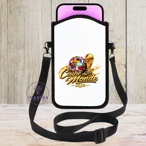Housse sacoche téléphone portable - sublimation - impression infusible ink - coupe du monde - foot - 2026