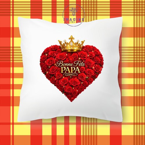 Taie personnalisée - lit - sommeil - sublimation - impression infusible ink - bonne fête papa - father's day - cœur