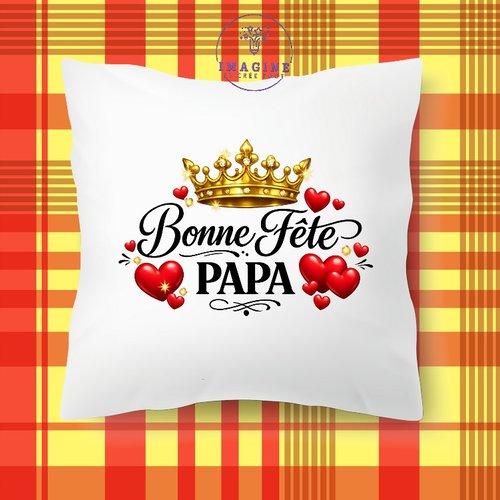 Taie personnalisée - lit - sommeil - sublimation - impression infusible ink - bonne fête papa - father's day - cœur