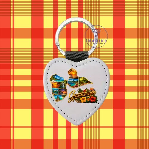 Porte clé - sublimation - impression infusible ink - guadeloupe - paysages tropicaux - 971