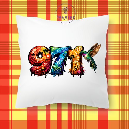 Taie personnalisée - lit - sommeil - sublimation - impression infusible ink - 971 - guadeloupe - graffitis - gwada