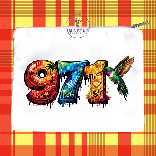 Trousse l - maquillage - sublimation - impression infusible ink - 971 - guadeloupe - graffitis - gwada