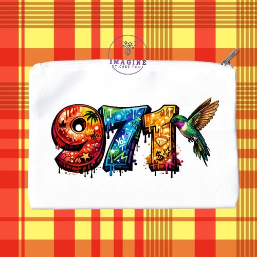 Tote bag taille m - sublimation -  impression infusible ink - 971 - guadeloupe - graffitis - gwada