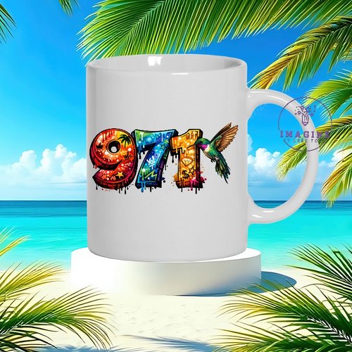 Mug - tasse - sublimation - impression infusible ink - 971 - guadeloupe - graffitis - gwada