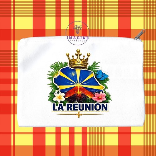 Trousse m - maquillage - sublimation - impression infusible ink -  île de la réunion - 974 - paille en queue