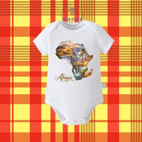Body - bébé - baby - sublimation - impression infusible ink - afrique - continent - ethnique - baobab