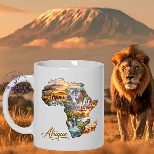 Mug - tasse - sublimation - impression infusible ink - afrique - continent - ethnique - baobab
