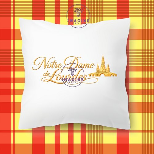 Taie personnalisée - lit - sommeil - sublimation - impression infusible ink - vierge - lourdes - basilique - grotte - sanctuaire