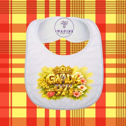 Bavoir - sublimation - impression infusible ink - gwada, guadeloupe, 971