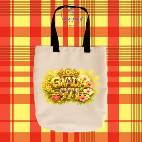 Tote bag taille m - sublimation -  impression infusible ink - gwada, guadeloupe, 971