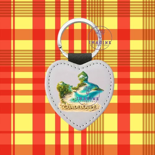 Porte clé - sublimation - impression infusible ink - plage tropicale - sable