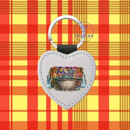 Porte clé - sublimation - impression infusible ink - 97114 - 3/rivières - terre amérindienne
