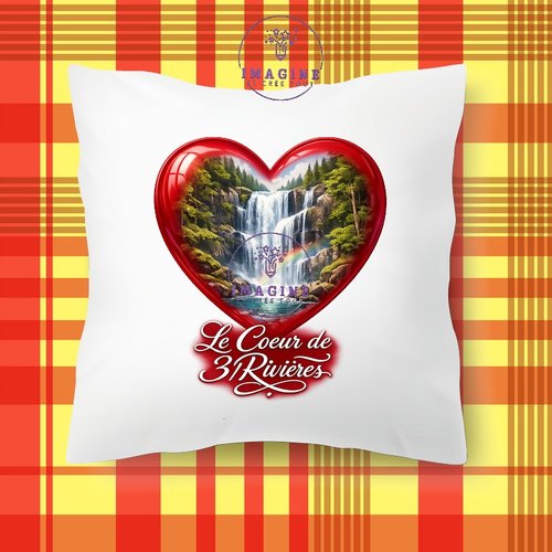 Taie personnalisée - lit - sommeil - sublimation - impression infusible ink - cœur - 3/rivières - terre amérindienne