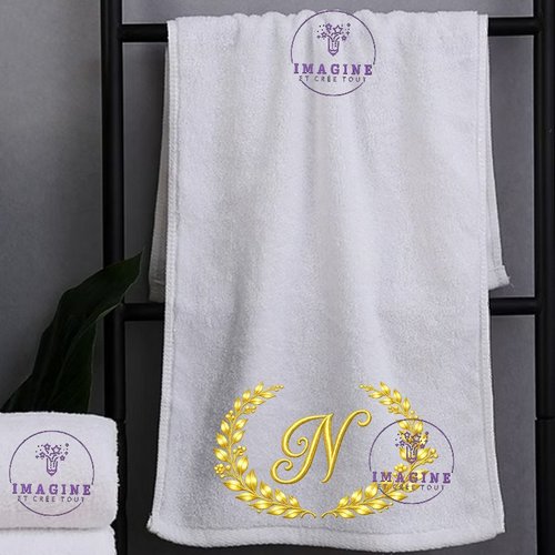 Petite serviette personnalisée pour le visage - sublimation - infusible ink - impression - initiale n - mariage - baptême