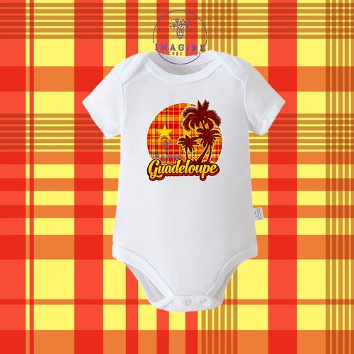 Body - bébé - baby - sublimation - impression infusible ink - palmiers - madras - guadeloupe - 971