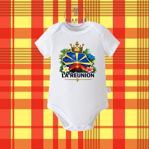 Body - bébé - baby - sublimation - impression infusible ink - île de la réunion - 974 - paille en queue