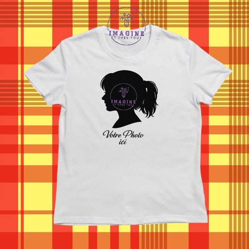 T-shirt personnalisé pour jeunes - col rond - sublimation - photo favorite - image