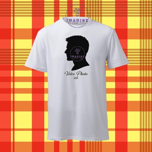 T-shirt personnalisé pour homme - ras du cou - sublimation - impression infusible ink - photo favorite - image