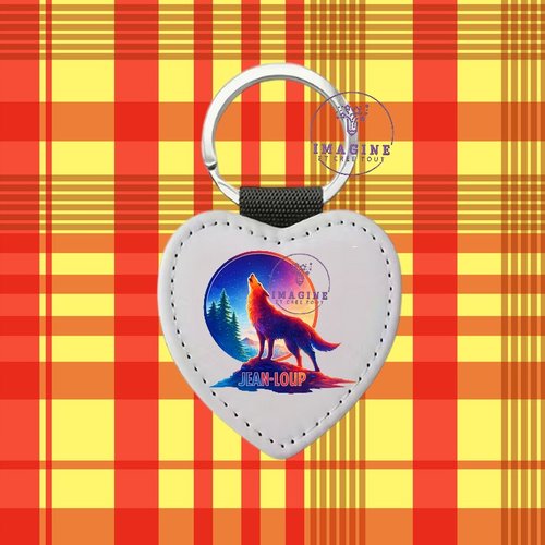 Porte clé - sublimation - impression infusible ink - le loup - alias - forêt - montagne