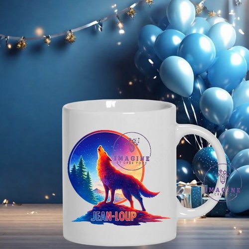 Mug - tasse - sublimation - impression infusible ink - le loup - alias - forêt - montagne