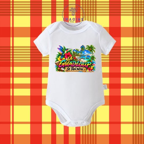 Body - bébé - baby - sublimation - impression infusible ink - la gwadloup sé tan nou - mot créole