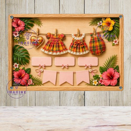 Tableau mural - sublimation -  impression infusible ink - plaque aluminium - naissance bébé - souvenir - fille - effet 3d