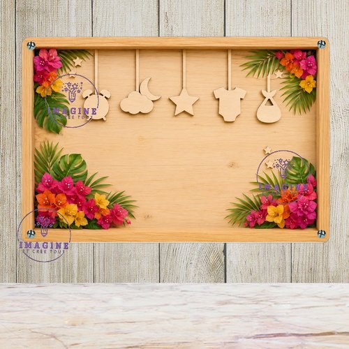 Tableau mural - sublimation -  impression infusible ink - plaque aluminium - naissance bébé - souvenir - fille - effet 3d